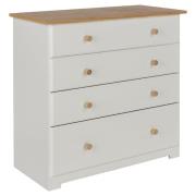 Chorley Wooden Chest Of 4 Drawers In White And Oak