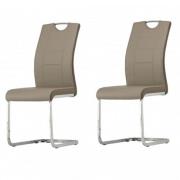 Aspin Latte Faux Leather Dining Chair In A Pair