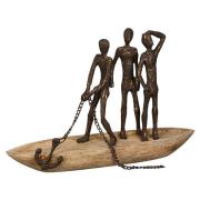 Sail Away Aluminium Sculpture In Bronze With Wooden Frame