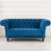 Chanter Fabric 2 Seater Sofa In Midnight Blue