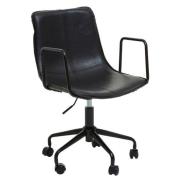 Brinson Leather Home And Office Chair In Black