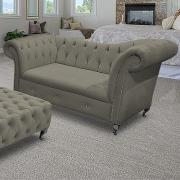 Izu Plush Velvet 2 Seater Sofa In Putty