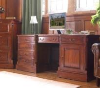 Belarus Twin Pedestal Computer Desk In Mahogany