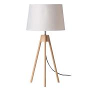 Obito White Fabric Shade Table Lamp With EU Plug And Tripod Base