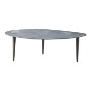 Casa Oval Aluminum Coffee Table In Grey