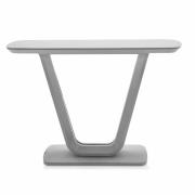 Lazzaro Wooden Console Table In Matt Light Grey