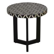 Algieba Wooden Side Table In Monochromatic Effect