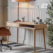 Melino Wooden Laptop Desk With 1 Drawer In Mat Lacquer