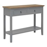 Henova Wooden Console Table In Natural And Antique Grey