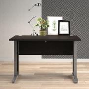 Prax 120cm Computer Desk In Black With Silver Grey Legs