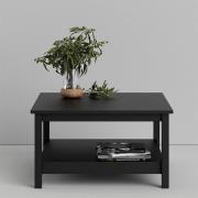 Barcila Square Wooden Coffee Table In Matt Black