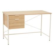 Bradken Wooden Computer Desk With 2 Drawers In Natural Oak