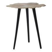 Pratt Small Aluminium Ginkgo Leaf Side Table In Gold And Black