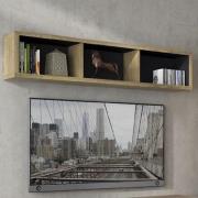 Sholka Wooden Wide Wall Shelf In Oak