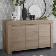 Ferndale Wooden Sideboard With 3 Doors In Cadiz Oak