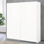 Abby Large Wooden Sliding Door Wardrobe In White