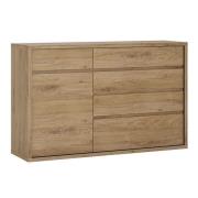 Sholka Wooden Sideboard In Oak With 1 Door And 5 Drawers