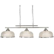 Bistro II 3 Light Ceiling Bar In Satin Silver