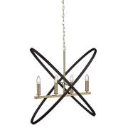 Hoopla 4 Lights Pendant Celing Light In Bronze