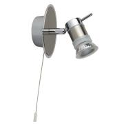 Aries LED IP44 Wall Spotlight In Chrome And Satin Silver