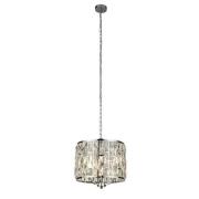 Bijou Wall Hung 3 Pendant Light In Chrome With Crystal Glass