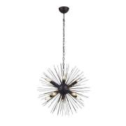 Sputnik Wall Hung 10 Pendant Light In Matt Black