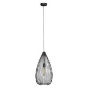 Lavish Iron Teardrop Pendant Light In Black