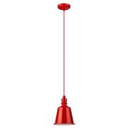 Parista Metal Bell Design Shade Pendant Light In Red