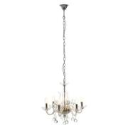 Murato 6 Bulb Clear Crystal Chandelier Light In Chrome