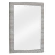 Batya Wooden Wall Mirror Rectangular In Grey Oak Effect Frame