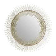 Casa Round Wall Mirror In Spoke Pewter Frame