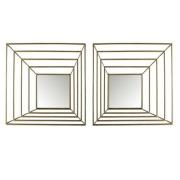 Shift Set Of 2 Wall Bedroom Mirror In Gold Frame