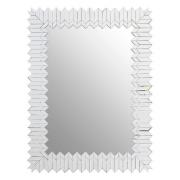 Mekbuda Rectangular Wall Bedroom Mirror In Silver Frame