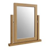 Rosemont Wooden Trinket Dressing Mirror In Rustic Oak