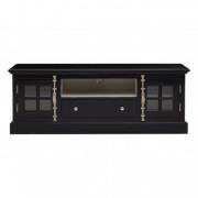 Coveca Wooden 2 Doors 1 Drawer TV Stand In Black