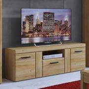 Corco Wooden 2 Door 1 Drawer Tall TV Stand In Grandson Oak