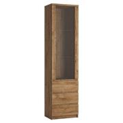 Felton Wooden Display Cabinet With 3 Drawers In Oak