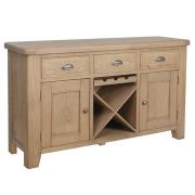 Hants Wooden 2 Doors And 3 Drawers Sideboard In Smoked Oak