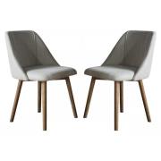 Elliata Natural Fabric Dining Chairs In A Pair