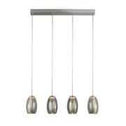 Cyclone Wall Hung Bar 4 Pendant Light With Smoked Glass