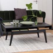 Marta Wooden Coffee Table With 1 Shelf In Matt Black