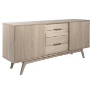 Marta Wooden Sideboard With 2 Sliding Doors In Oak White