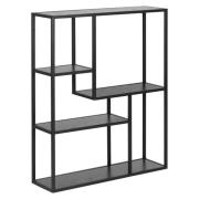 Salvo Wooden Wall Shelf 3 Tier In Ash Black