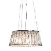 Sophia 5 Lights Clear Crystal Ceiling Pendant Light In Chrome