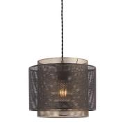 Plexus Large Pendant Light In Matt Black And Antique Brass