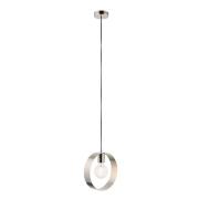 Hoop 1 Light Ceiling Pendant Light In Brushed Nickel