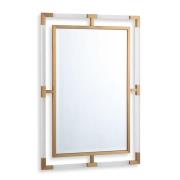 Marisa Rectangular Wall Mirror In Gold Wooden Frame