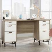 Acapulco Wooden Laptop Desk With 6 Drawers In Oak And White