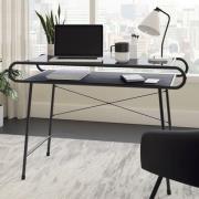 Manawa Black Glass Laptop Desk With Misted Elm Frame