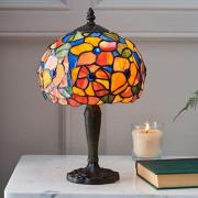 Josette Small Tiffany Glass Table Lamp In Dark Bronze